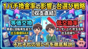 1パチ換金率が収支に与える影響と台選び戦略