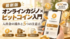 オンラインカジノ×ビットコイン入門｜入出金の流れと5つの注意点